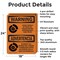 Signmission Chock Wheels Of Truck Or Trailer Bilingual OSHA Warning Sign, Aluminum, 18in W x 24in L, 2PK OS-2PACK-WS-A-1824-L-12522 - alternate 7